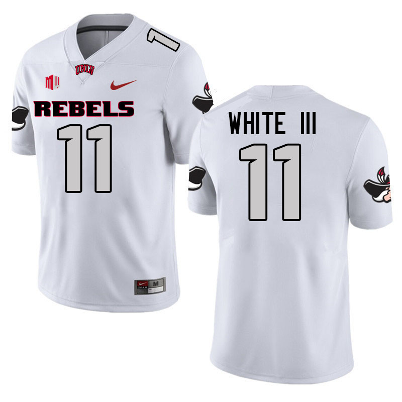#11 Ricky White III UNLV Rebels College Football Jerseys-Retro White